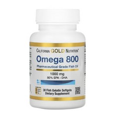 캘리포니아 골드 뉴트리션 오메가 800 의약품 등급 피쉬 오일 1000mg 30정 90정