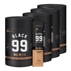CJ웰케어 한뿌리 블랙99 흑삼 젠스틱 흑삼젤리 양갱, 30포 x 4개