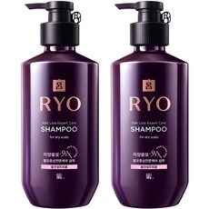 려 자양윤모 9ex 탈모 전문 케어 중건성 샴푸, 400ml, 2개