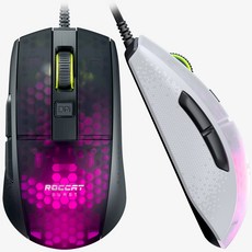 로캣 BURST PRO 유선 마우스, Arctic White