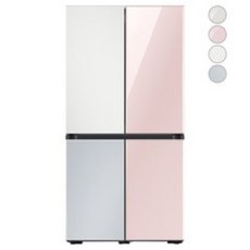 [색상선택형] 삼성전자 비스포크 프리스탠딩 냉장고 방문설치, RF85A9241AP, 글램 핑크 + 코타 화이트 + 코타 페블
