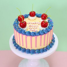케이크 모형 플라스틱 브라이덜샤워 소품 생일초 포토존만들기 데코 케익초, 8인치 + S