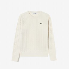 라코스테 니트티 여성 케이블 크루넥 스웨터 아이보리 AF257E-52NR 70V