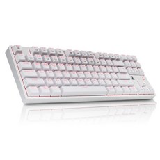 COX 교체축 LED 기계식 게이밍 텐키리스 유선키보드 청축, CK250, 화이트