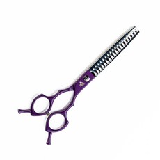 흑조 베이직 요술가위 6.5인치 7인치 17발 19발 애견 강아지 미용가위 셀프미용 전문가용, 라일락 퍼플