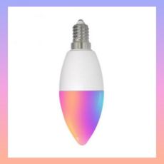 샤오미-Wifi 스마트 전구 E14 촛불 램프 RGB + CW + WW 5W 컨트롤러 조명 220V 조도 조절 가능 스마트 램프 집 스마트, as shown