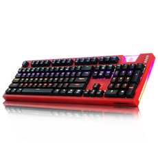 앱코 HACKER K660 ARC 프리미엄 카일 광축 방수 유선키보드 리니어 레인보우 LED, 레드, 일반형