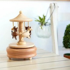 우드오르골 원목뮤직박스 기념일선물 항공무배 크리스마스 우드박스 회전목마 스카이박스 데이 기념 선물, 08 스타벅스