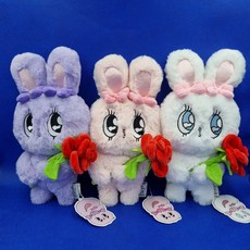 사랑스러운 에스더버니 장미꽃 인형 (25cm), 핑크