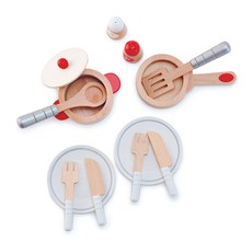 하페 요리 도구 여아 역할놀이 목재완구, 혼합 색상