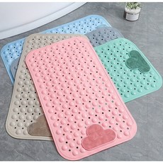 유티즌 욕조 욕실 물 잘빠짐 미끄럼방지매트 70 x 40 cm, 블루