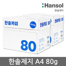한솔제지 한솔카피 80g A4용지 2박스(5000매) 복사용지 HANSOL COPY, 단일속성