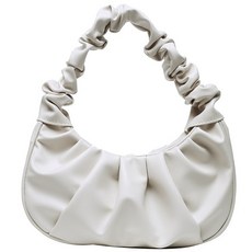 데일리백 가벼운가방 호보백 2022 여름 여성용 pleated handlebags pu 가죽 구름 가방 패션 겨드랑이 가방 쇼핑 어깨 가방 여성 겨드랑이 hobos