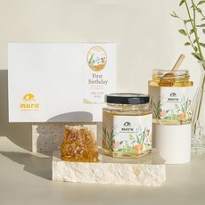 [더도톰] 무라 꿀 답례품 160g+허니 디퍼 (완포장 스티커) 돌 결혼 조문 승진 개업 단체 선물 세트, 꿀 단품