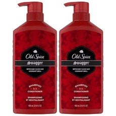 Old Spice 2 in 1 남성용 샴푸 및 컨디셔너 스웨거 향 620.9g(22온스) 펌프 병 (2팩) 올드스파이스