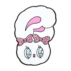 에스더러브스유 핸드 그립 큐빅 스톤톡 휴대폰 거치대, 블링 블루아이 버니, 1개