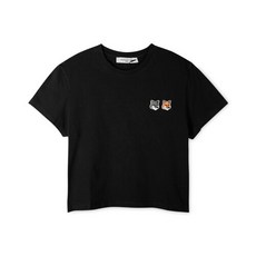 메종키츠네 여성 더블 폭스 앤트러사이트 반팔티 JW00147KJ0008 AN