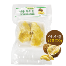 홍홍 중국식품 씨없는 냉동 두리안 열대과일 냉동과일, 1개, 200g
