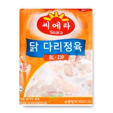 대용량 냉동 순살 닭다리살 2kg 뼈없는닭다리 브라질, 상세페이지 참조, 1개