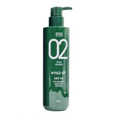 아모스 녹차실감 샴푸액 지성두피 탈모샴푸 500ml 1개
