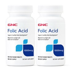 GNC 엽산 1000mcg 100정 2통