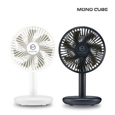 모노큐브 4인치 무선 테이블 선풍기, 화이트
