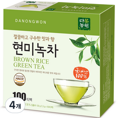 다농원 현미녹차 100티백, 130g, 4개