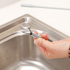 하수구 배수 변기 뚫는 기계 60cm 하수도 청소 브러시 홈 구부릴 수있는 싱크 욕조 화장실 준설 파이프 뱀, 한개옵션0