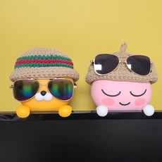 카카오 프렌즈 모니터 걸이 방향제 전용 선글라스 안경 (선글라스만출고), A.동글이 블랙