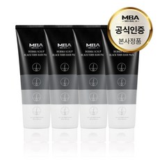 MBA 탈모완화 모발영양 집중케어 탈모케어 새치커버 모발아 더마 스칼프 블랙턴 헤어 팩 270ml, 4개
