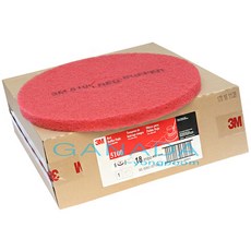 가나다용품 3M 적색패드5장-1박스 사이즈선택 10인치~22인치 마루광택기패드 바닥세척작업 동시에 광택작업 청소솔 빨강색패드 돌돌이솔 기계솔 마루광택기솔, 1box, 10인치-5장