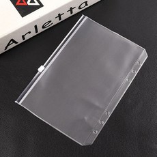 A5 6 링 바인더 포켓 (3 )-지퍼 잠금 봉투 2 백 필로팩스 정리용 3 분리 개, 01 A5 Zipper-6pcs
