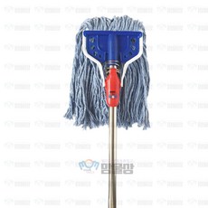 맘물상 원터치헤드+마포걸레+스테인레스봉 대걸레 세트 학교대걸레 스테인레스자루 마포걸레세트, 1set