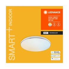 레드밴스 색상조절 스마트 리모컨 와이파이 LED 원형 방등 60W, 화이트