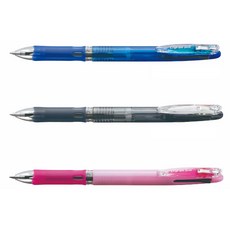 제브라 클립온 슬림 3색 볼펜 0.7mm, 블루, 블랙, 파스텔핑크, 3개입
