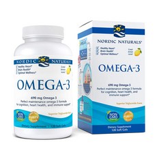노르딕내츄럴스 오메가 3 690mg 레몬 소프트 젤, 120정, 1개