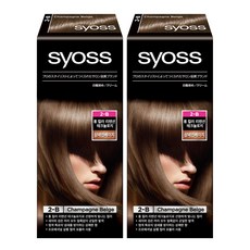 사이오스 프로페셔널 헤어컬러 새치커버, 2B 샴페인 베이지, 2개