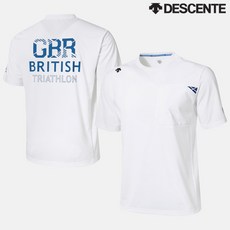 데상트 남성 GBR 기능성 반팔티 SN121CTS32 WHT