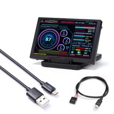 서브모니터 휴대용모니터 5인치 IPS 컴퓨터 보조 화면 CPU GPU RAM HDD USB PC 온도 링 자유롭게 A, 01 Style A