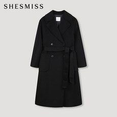 쉬즈미스 캐시미어 더블 버튼 롱 코트 SWHCTM42090 BK