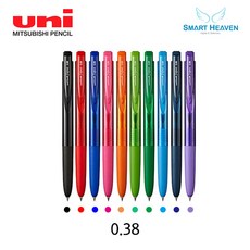 유니볼 시그노 노크식 볼펜 컬러 세트 0.28mm 0.38mm (UMN-155-28 UMN-155-38), 0.38 컬러세트×1개 (UMN-155-38)