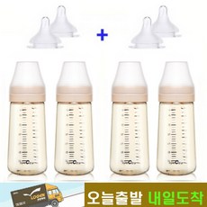 [오늘발송]스펙트라 올뉴와이드PPSU젖병노꼭지(260mm-4개입)+올뉴젖꼭지(4개입), 옐로우베이지(4개), M꼭지(3~5개월)