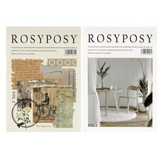 빅드림 ROSY POSY 다이어리 스티커북 데코스티커 vol1 20p + vol2 20p, 혼합 색상, 1세트