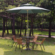 조아캠프 고정식 팔각 파라솔, 그린, 1세트