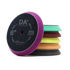 카테크 무선 광택기 듀얼 폴리싱 6인치 패드 DA+, 극세사 패드 (블루 화이트)