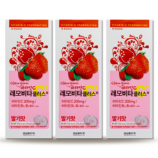 경남제약 레모비타플러스 120정x3통 비타민C, 3통, 딸기 120정