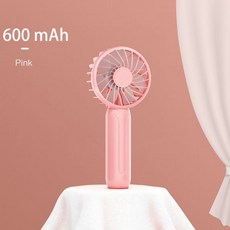 무시동 에어컨 실외기없는 수냉식 창문형 휴대용 미니 선풍기 충전식 핸드헬드 전기 포켓 쿨링 핸드 환풍기 야외 여행 캠핑 에어, 600mAh Pink