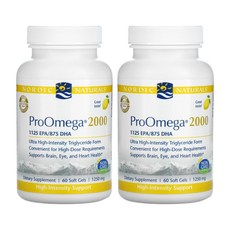노르딕 프로오메가 2000 60정 노르땡 알티지 rTG 오메가3 고약사 약들약 Nordic Naturals ProOmega 2000 [2개]