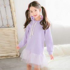 키즈레시피 여아용 샤샤후드 원피스