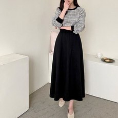 [세인트이브] 트위드 배색 데일리 롱원피스